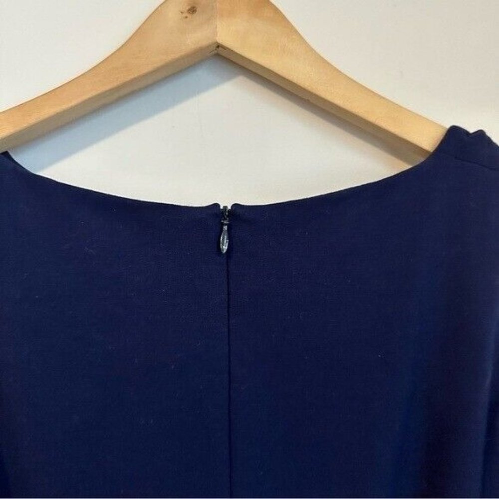 MM LaFleur Lydia Shift Dress Twist Strap Navy Midnight Indigo Women’s Size 0 - Picture 8 of 13